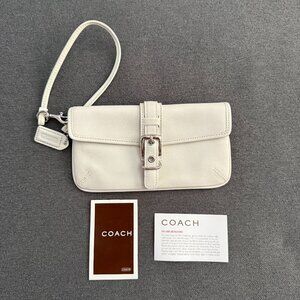 Coach White Wristlet Vintage Soho Design